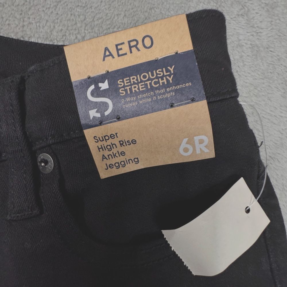Aeropostale NWT Women's Black Jegging Size 6R (28x27) Super High Rise - Picture 4 of 12